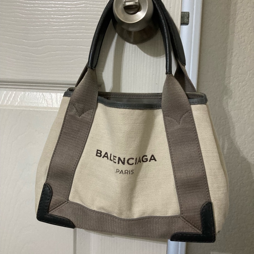 Balenciaga Canvas Bag\Tan & Gray
